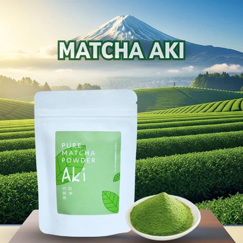 Bột Trà Xanh Matcha Aki Nhật Bản 100g