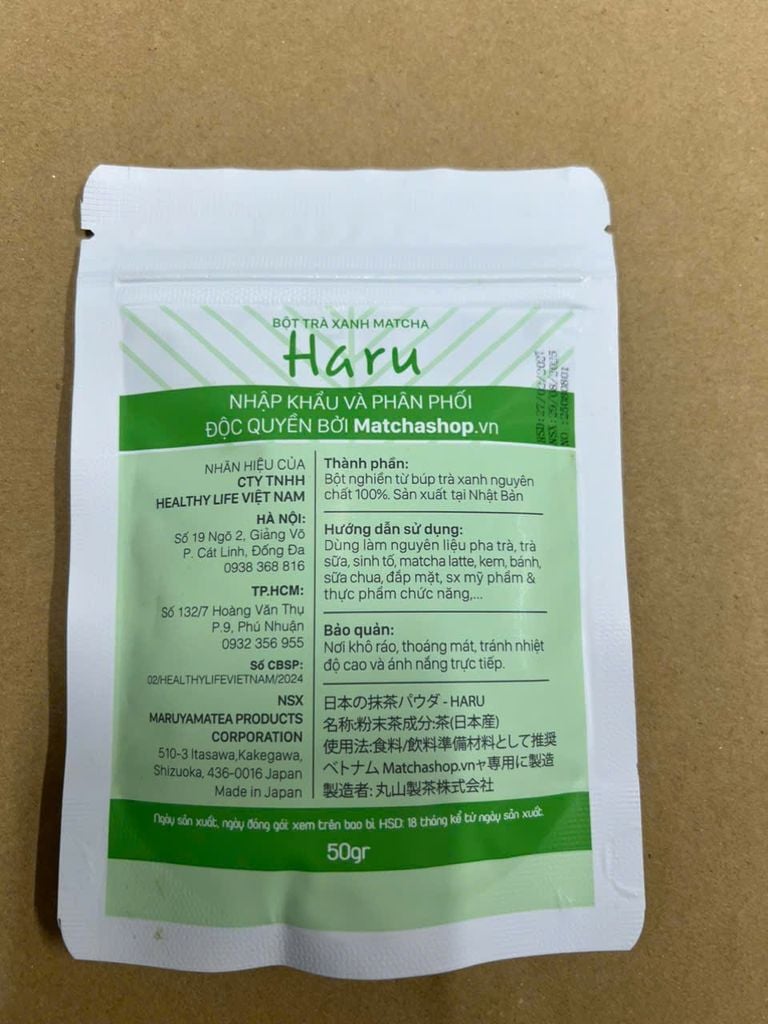 Bột Trà Xanh Matcha Haru Nhật Bản