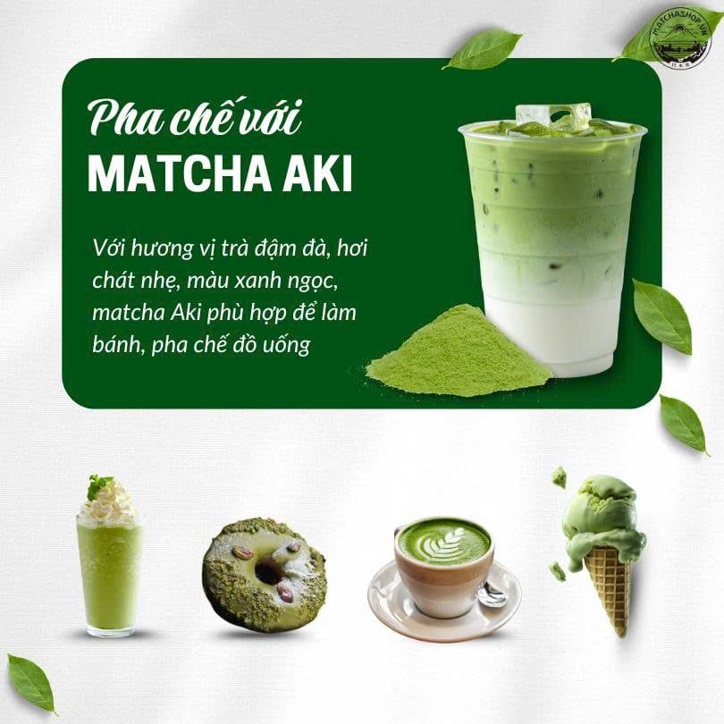 Bột Trà Xanh Matcha Aki Nhật Bản 100g