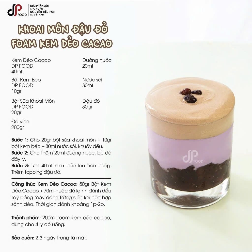 BỘT KEM DẺO CACAO DP FOOD