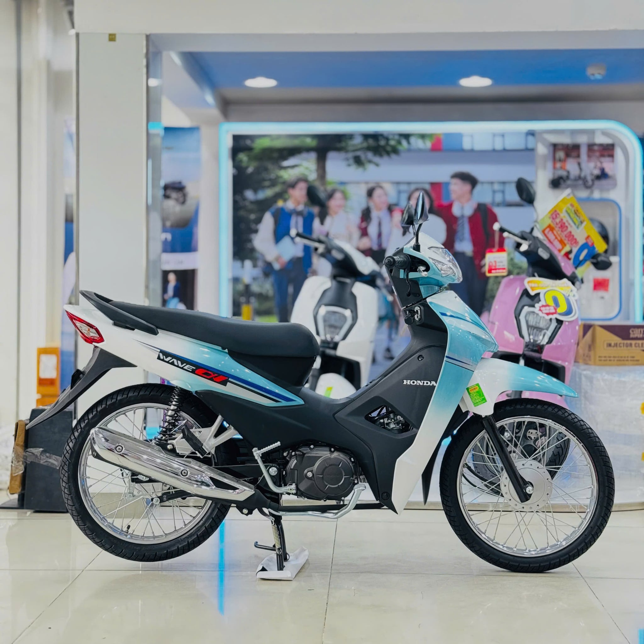 WAVE ALPHA TRẮNG XANH LOANG