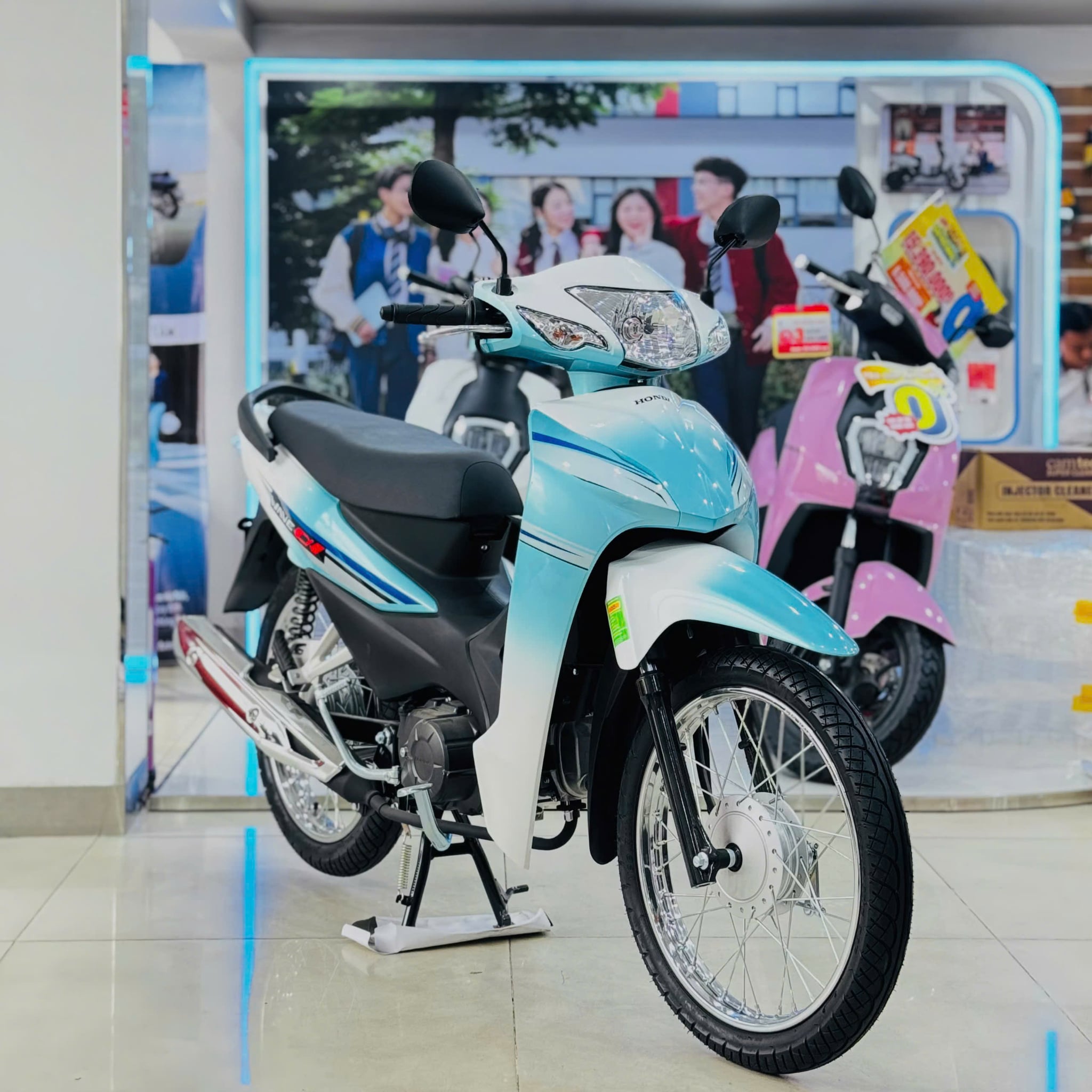 WAVE ALPHA TRẮNG XANH LOANG
