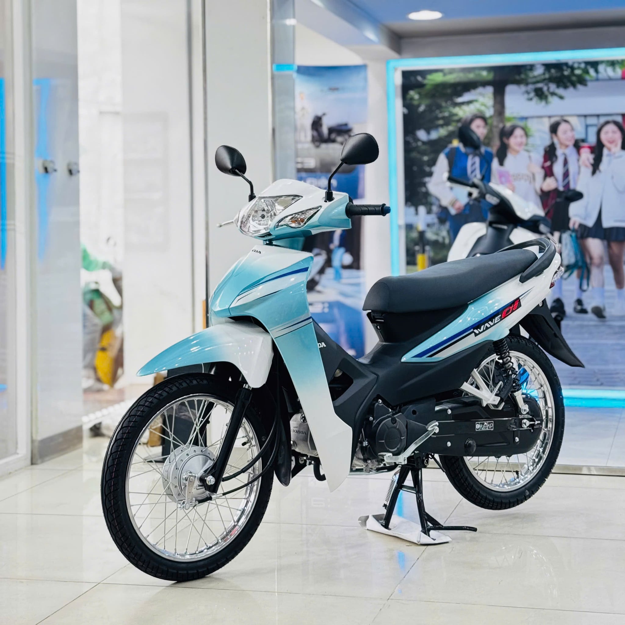 WAVE ALPHA TRẮNG XANH LOANG