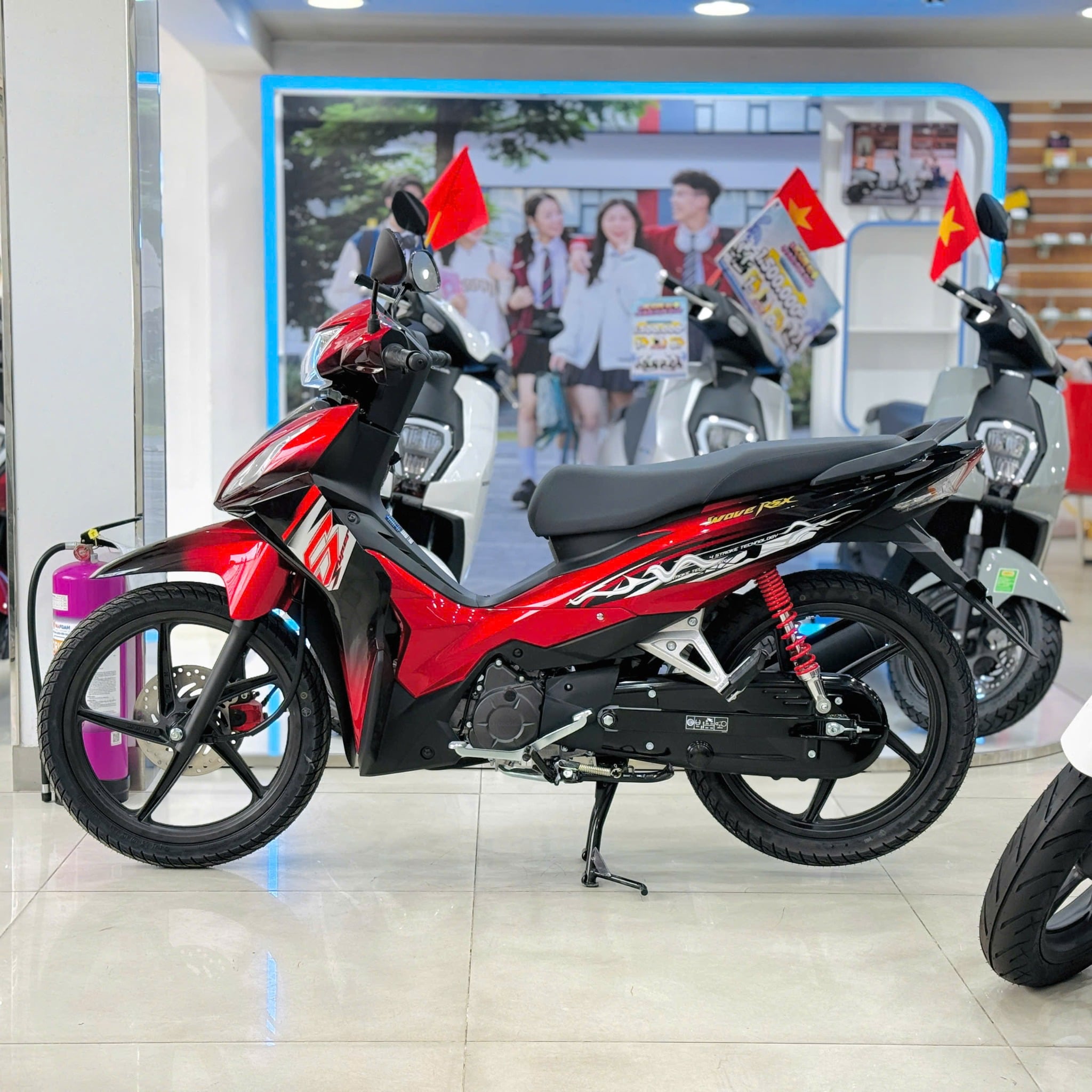 Wave RSX Đỏ Đen Đấu Tem