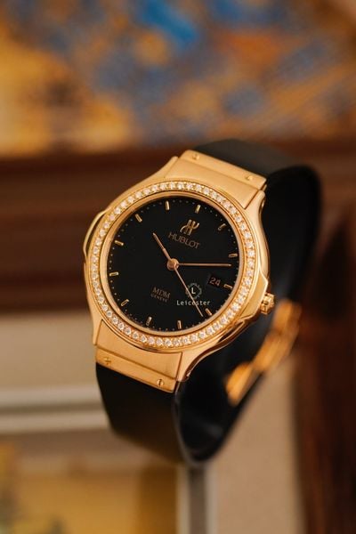  HUBL0T MDM 18K ROSE GOLD DIAMOND LADIES 