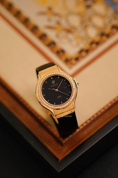  HUBL0T MDM 18K ROSE GOLD DIAMOND LADIES 