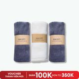  Combo 3 khăn lau mặt, khăn tắm cao cấp microfiber 2 xám + 1 trắng Men Stay Simplicity 35cm x 75cm 