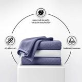  Combo 3 khăn lau mặt, khăn tắm cao cấp microfiber xám Men Stay Simplicity 35cm x 75cm 