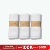  Combo 3 khăn lau mặt, khăn tắm cao cấp microfiber trắng Men Stay Simplicity 35cm x 75cm 