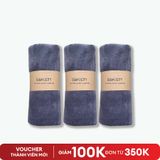  Combo 3 khăn lau mặt, khăn tắm cao cấp microfiber xám Men Stay Simplicity 35cm x 75cm 