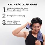  Combo 3 khăn lau mặt, khăn tắm cao cấp microfiber xám Men Stay Simplicity 35cm x 75cm 