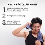  Combo 3 khăn lau mặt, khăn tắm cao cấp microfiber 2 xám + 1 trắng Men Stay Simplicity 35cm x 75cm 