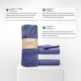  Combo 3 khăn lau mặt, khăn tắm cao cấp microfiber xám Men Stay Simplicity 35cm x 75cm 
