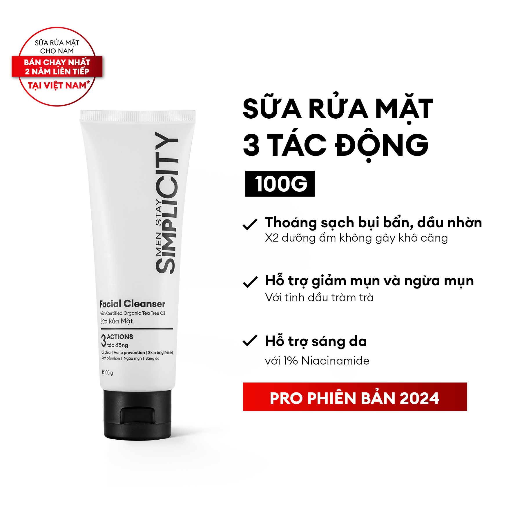  Sữa rửa mặt sạch dầu nhờn & ngừa mụn 100G 