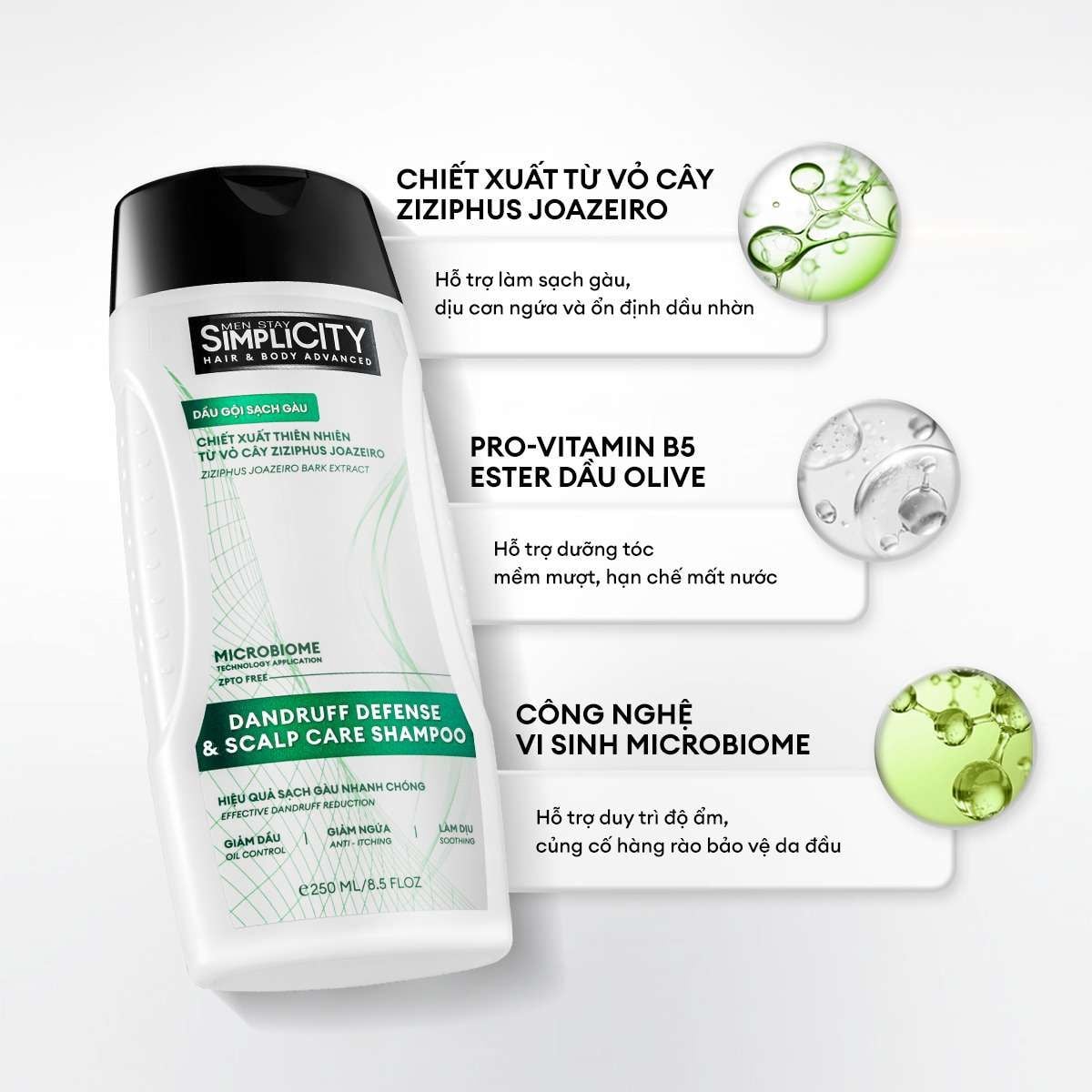  Combo Sạch gàu sạch khuẩn: Dầu gội sạch gàu và sữa tắm tinh dầu 