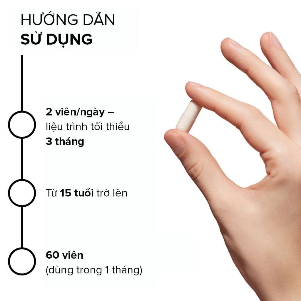 Viên uống giảm rụng tóc, rụng tóc sau sinh Biotin Pháp Arkopharma tóc chắc khỏe bóng mượt-TPBVSK Forcapil Fortifiant 60v