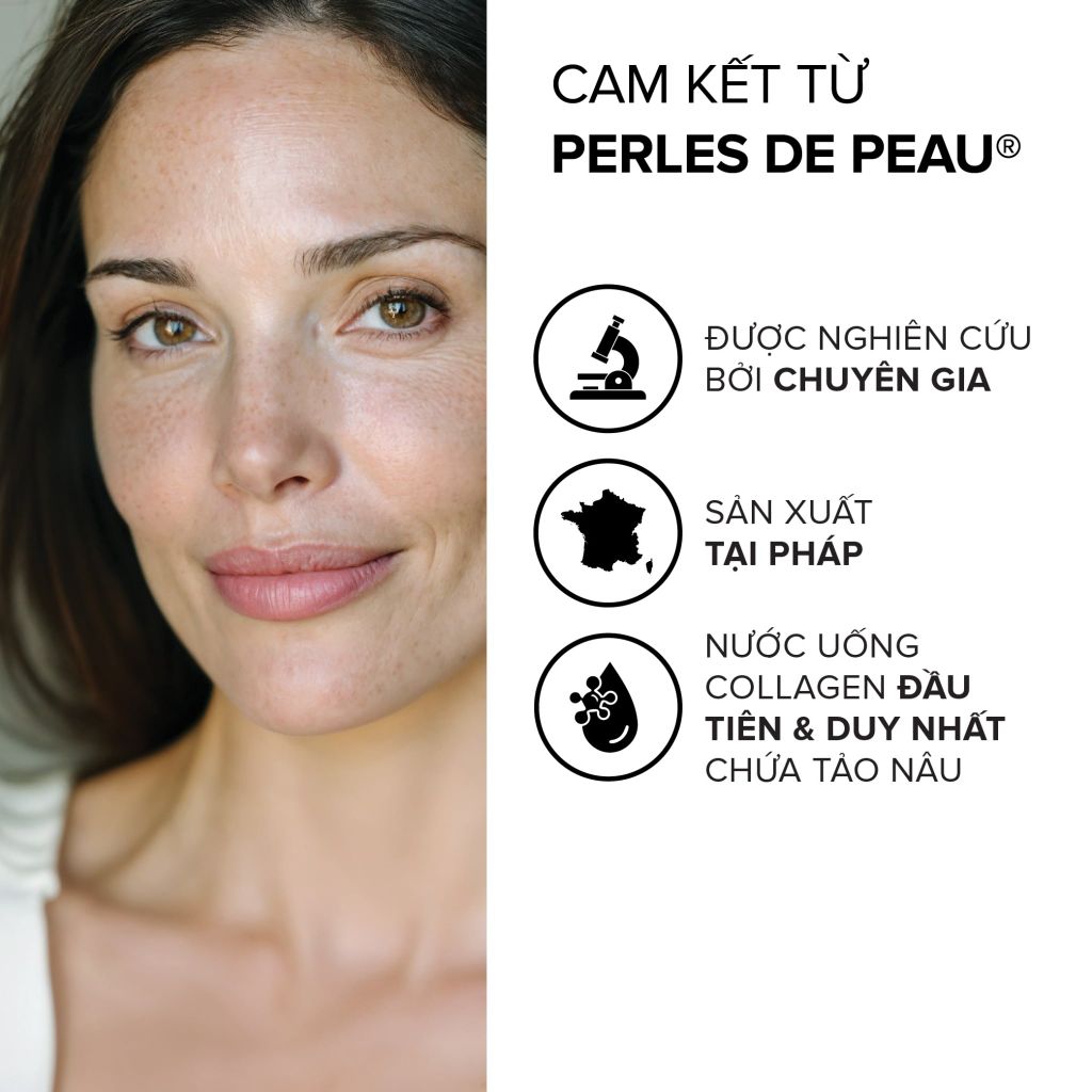 Nước uống Collagen Pháp Arkopharma giúp dưỡng ẩm da, làm đẹp da, hỗ trợ giảm nếp nhăn - TPBVSK Perles de Peau (10 ống)
