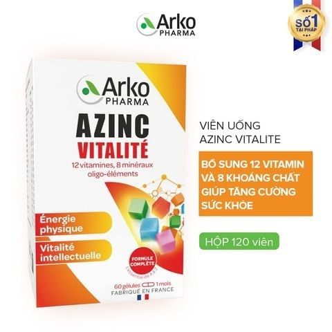 [LIVESTREAM] TPBVSK Arkopharma AZINC VITALITE - Viên uống bổ sung vitamin và khoáng chất tổng hợp (Hộp 120 viên)