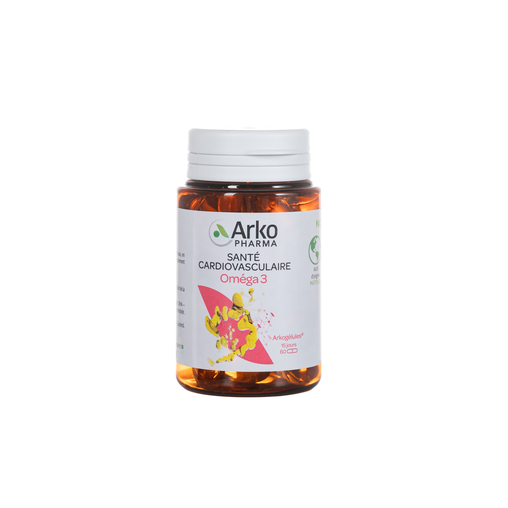 TPBVSK Arkopharma ARKOGELULES OMEGA 3 - Viên uống Omega 3 hỗ trợ tăng cường sức khỏe tim mạch (hộp 60 viên)