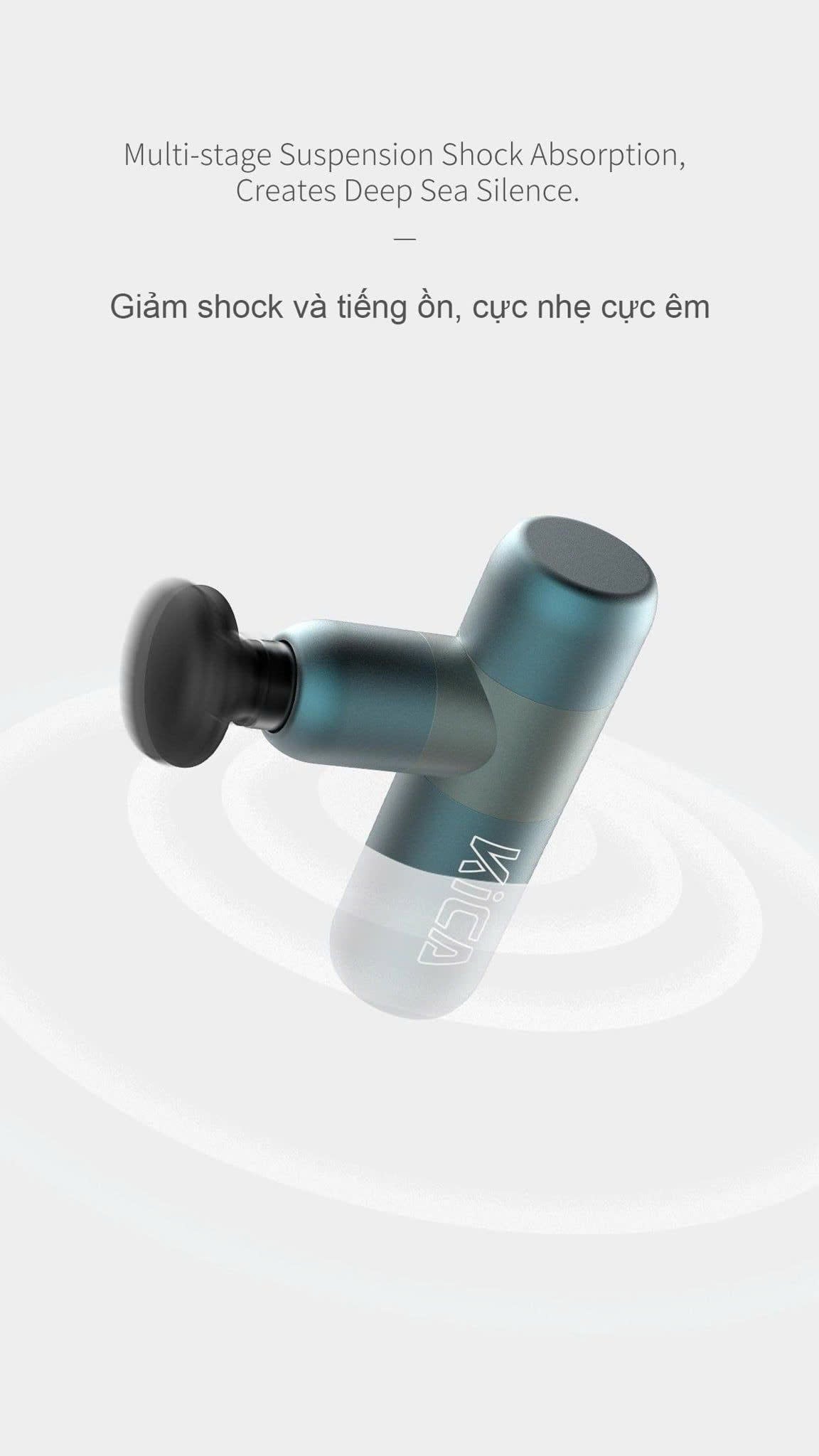 Dụng cụ massage cơ đa năng bỏ túi KiCA K2 - Màu Xanh