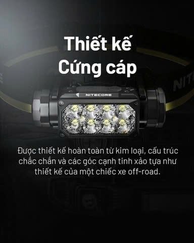Đèn pin đội đầu NITECORE HC65 UHE sáng 2000 lumens chiếu xa 222m pin 18650 4000mAh