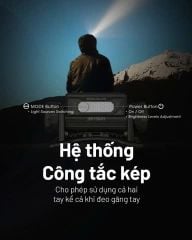 Đèn pin đội đầu NITECORE HC65 UHE sáng 2000 lumens chiếu xa 222m pin 18650 4000mAh