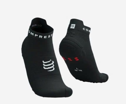 Tất chạy bộ Compressport Unisex's Pro Racing Socks v4.0 Run Low - White/Flord Blue
