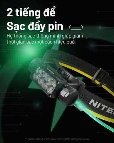 Đèn pin đội đầu NITECORE HC65 UHE sáng 2000 lumens chiếu xa 222m pin 18650 4000mAh