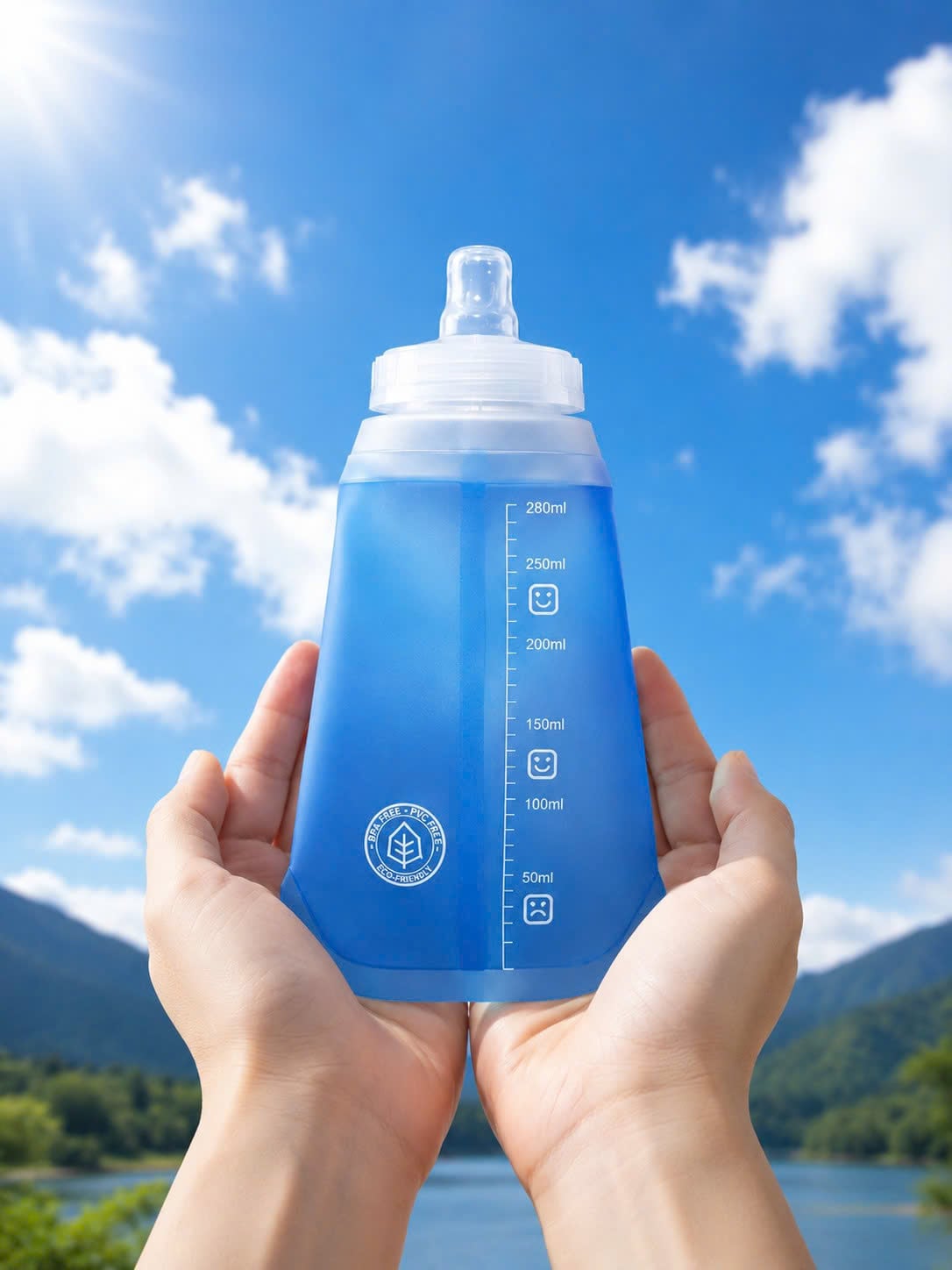 Bình nước mềm chạy bộ HappyGo 280ml/ 500ml