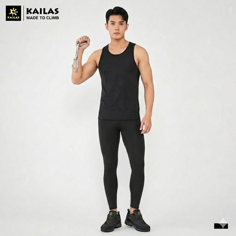 Quần dài chạy bộ nam Kailas Fuga Cropped Pant-Black