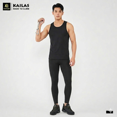 Quần dài chạy bộ nam Kailas Fuga Cropped Pant-Black