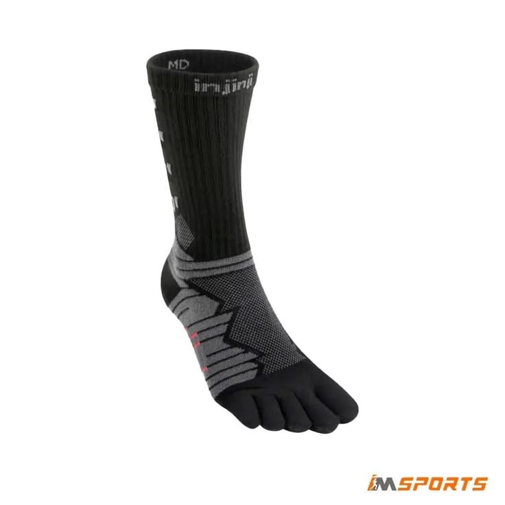 Tất xỏ ngón chạy đường dài Injinji Ultra Run Crew - Obsidian
