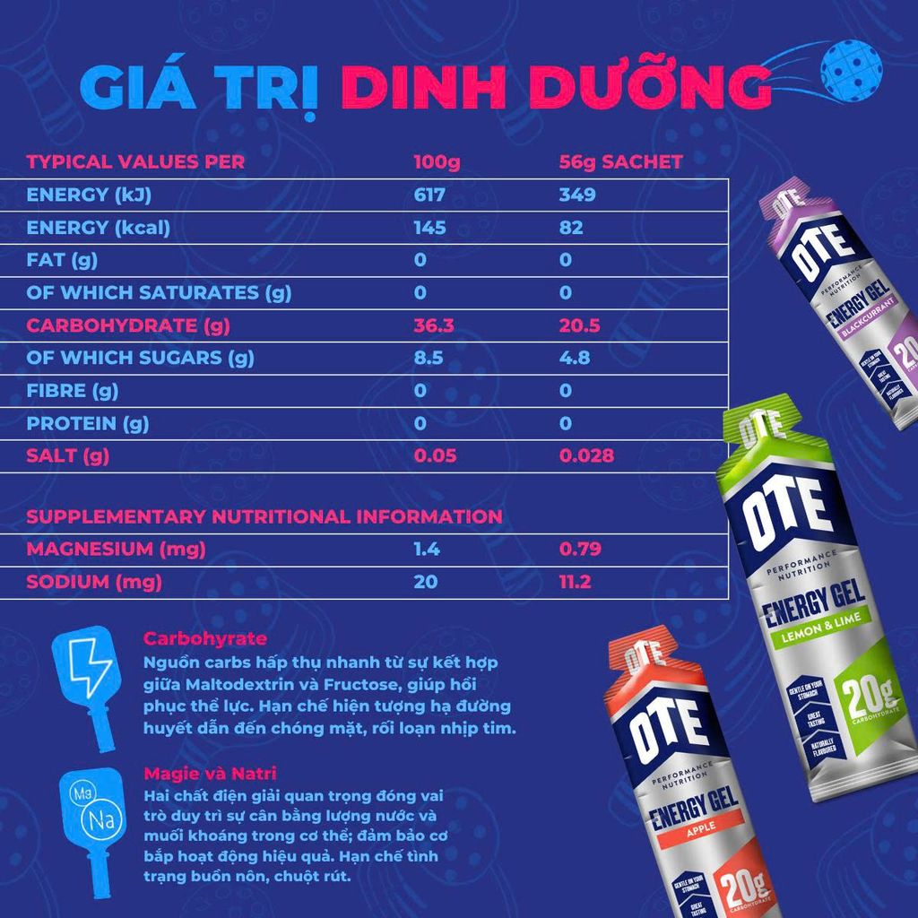 Gel năng lượng OTE ENERGY GEL