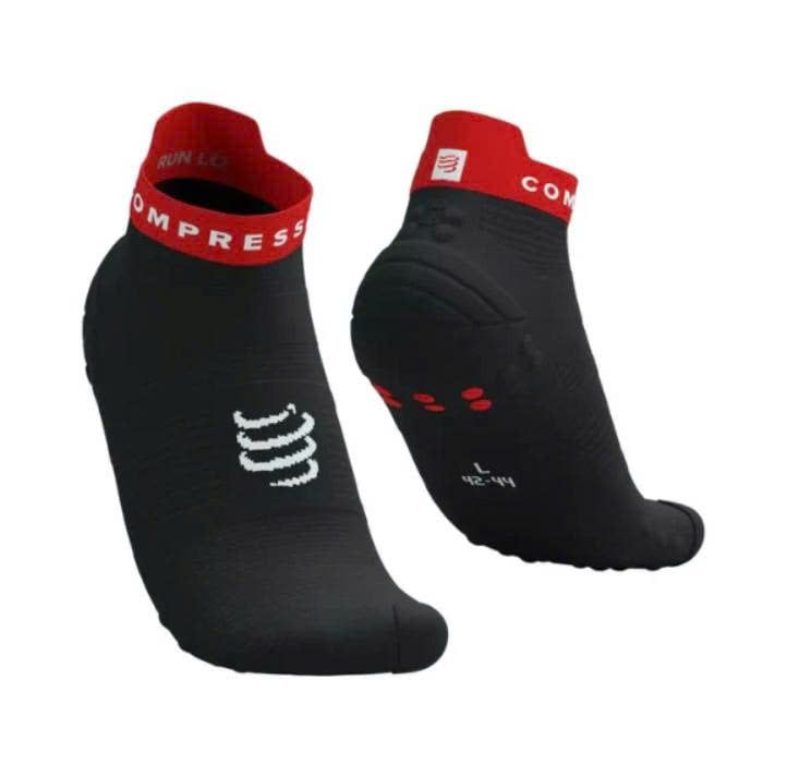 Tất chạy bộ Compressport Unisex's Pro Racing Socks v4.0 Run Low - White/Flord Blue