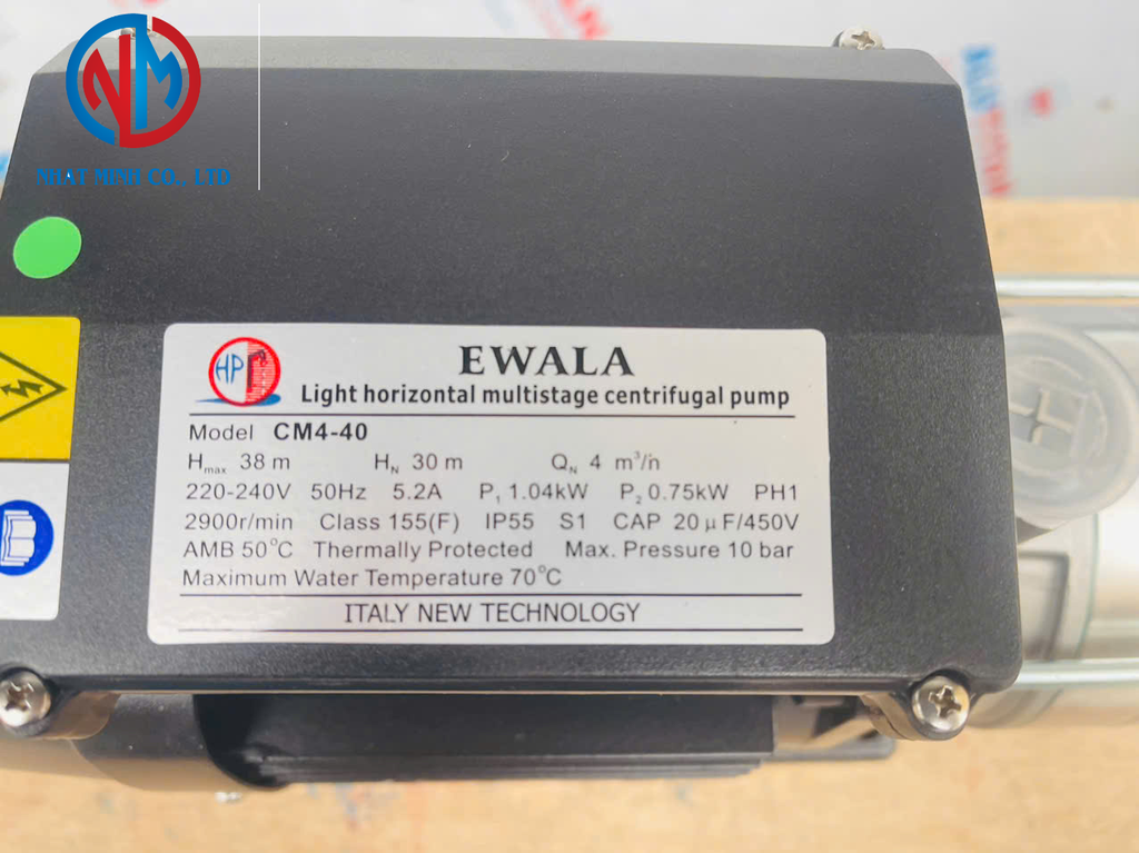 Máy bơm trục ngang đa tầng cánh EWALA CM4-40