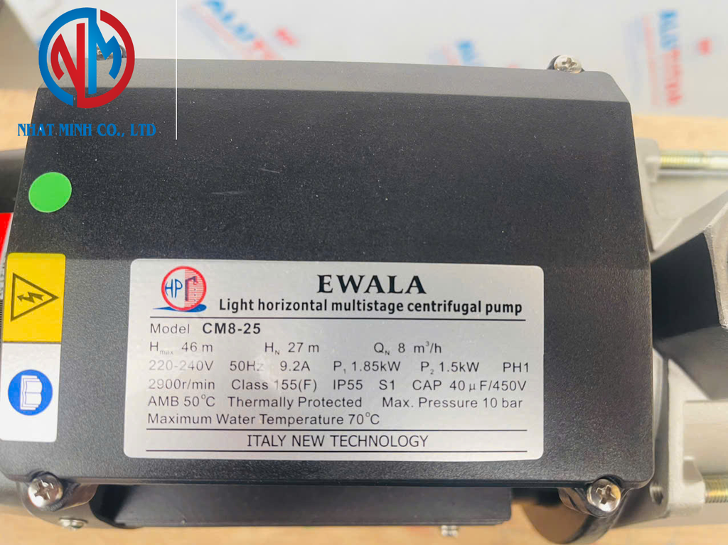 Máy bơm trục ngang đa tầng cánh EWALA CM8-25
