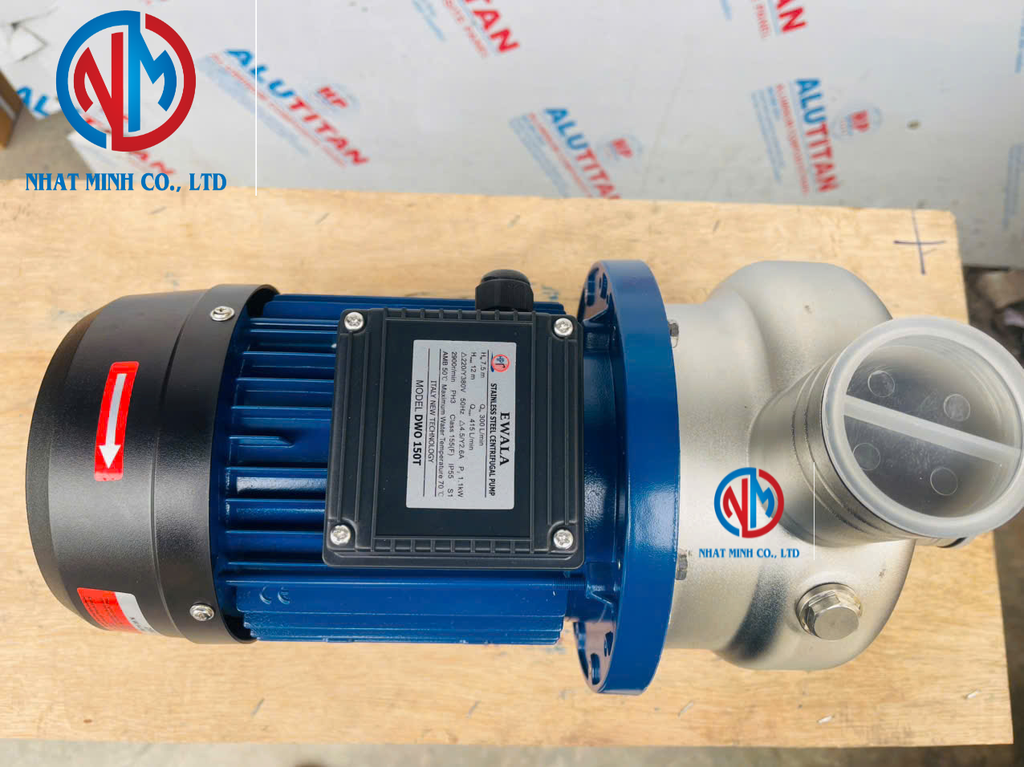 Máy bơm ly tâm cánh hở inox Ewala DWO 150T