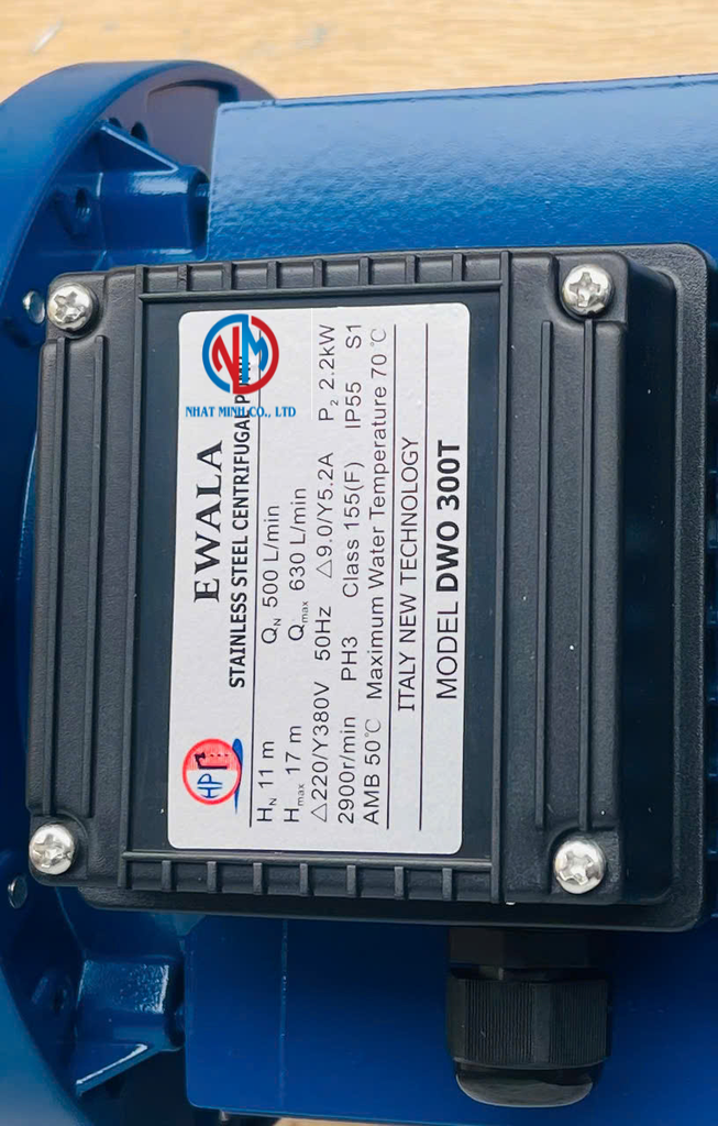 Máy bơm ly tâm cánh hở inox Ewala DWO 300T