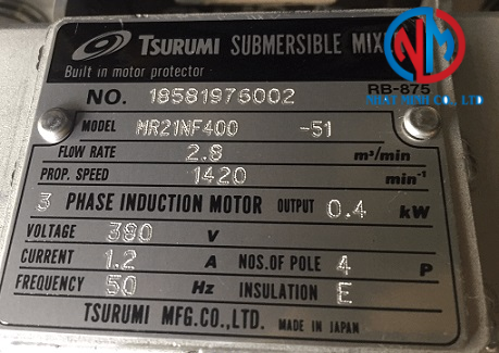 Máy khuấy chìm Tsurumi MR21NF400