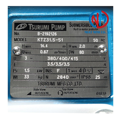 Máy bơm chìm nước thải Tsurumi KTZ31.5