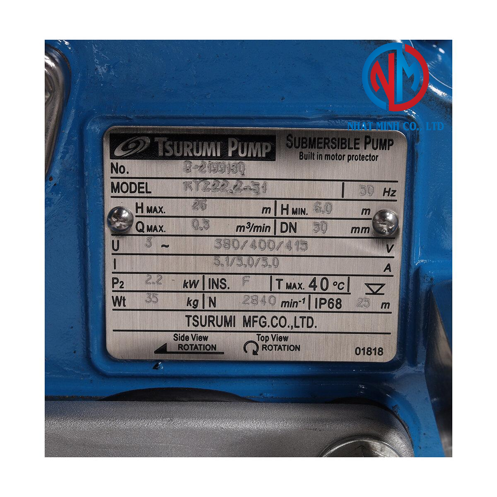 Máy bơm chìm nước thải Tsurumi KTZ22.2