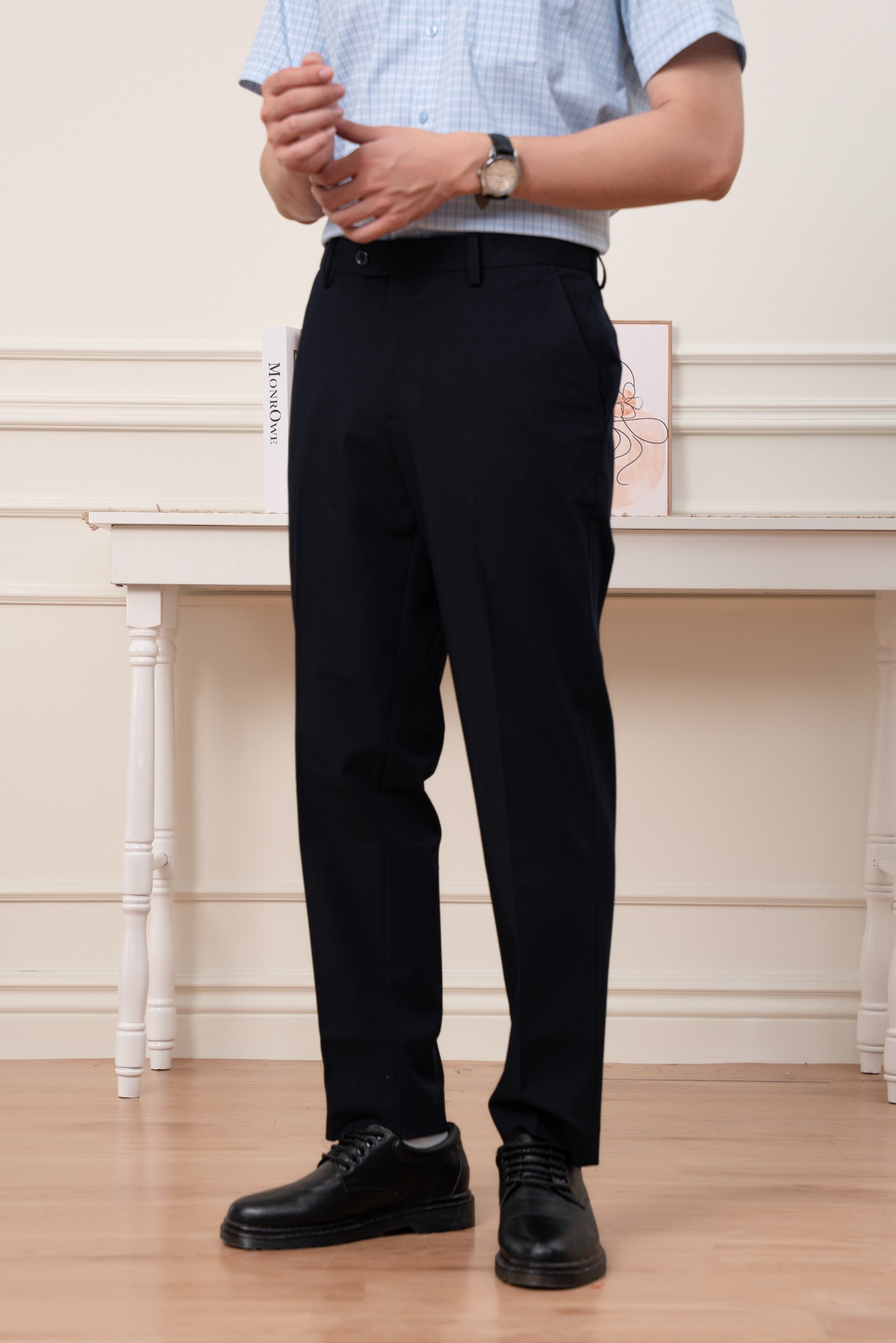 Quần Âu Nam GENEROS 020125138MF MI015 XANH ĐEN