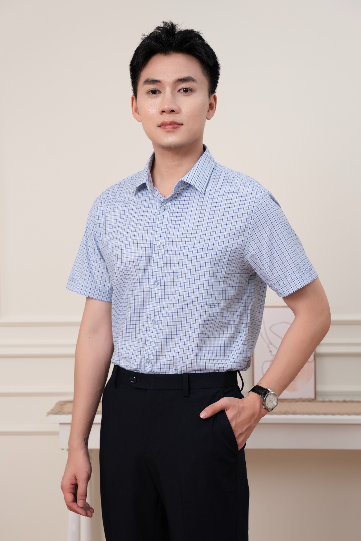 Áo Sơ Mi GENEROS Cộc Tay Slimfit 010125113MFD