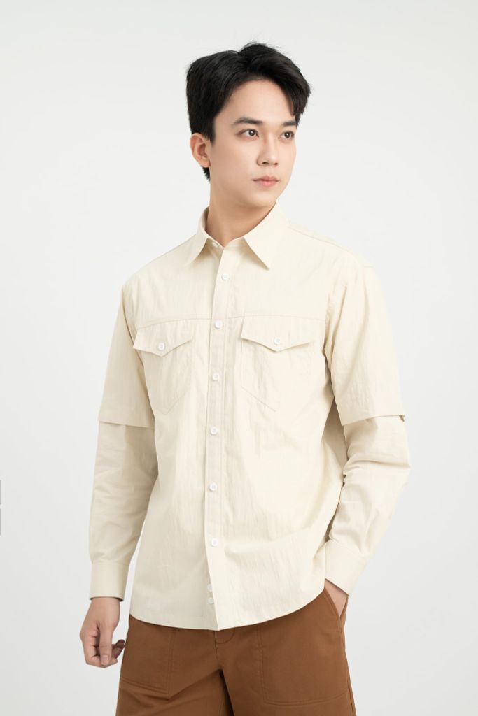 Áo Sơ Mi Tay Tháo Rời Relaxed Generos 010126212MF