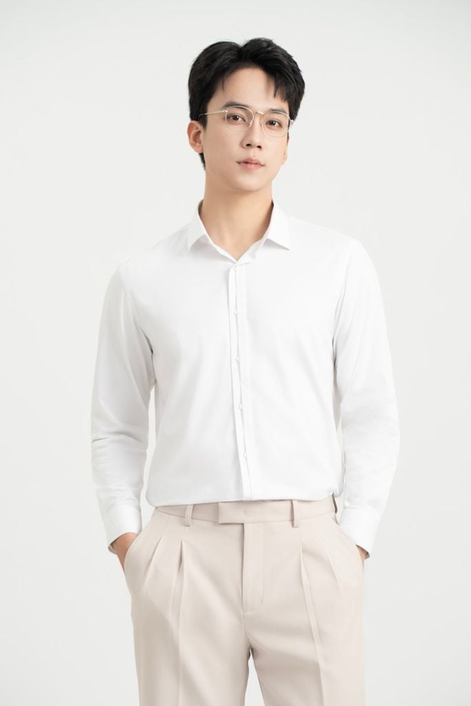 Áo Sơ Mi Dài Tay Classic Fit Generos 010126197MF Trắng AT080