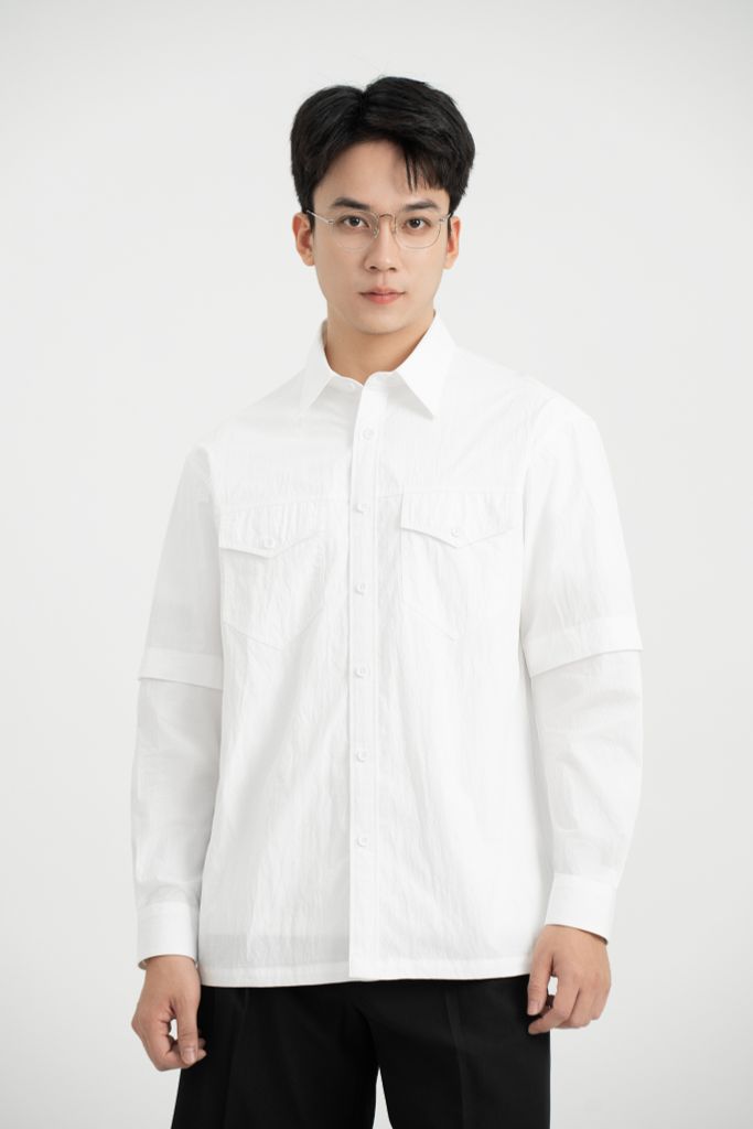 Áo Sơ Mi Tay Tháo Rời Relaxed Generos 010126212MF