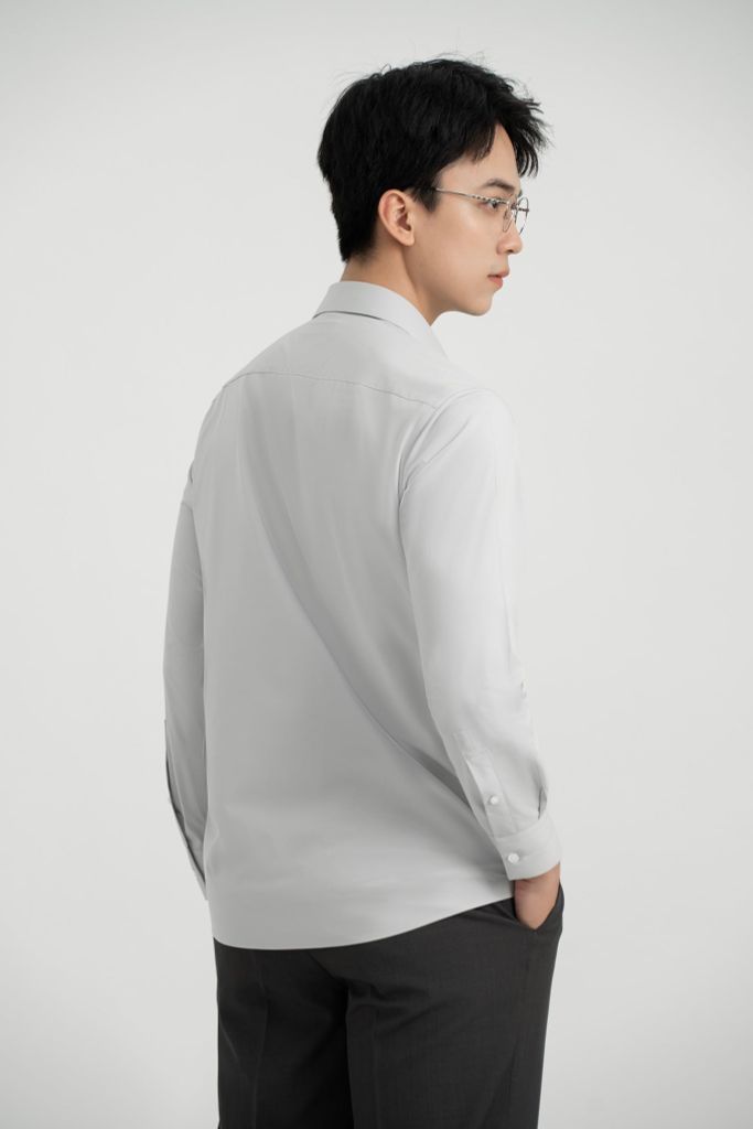 Áo Sơ Mi Dài Tay Classic Fit Generos 010126197MF Ghi AM222