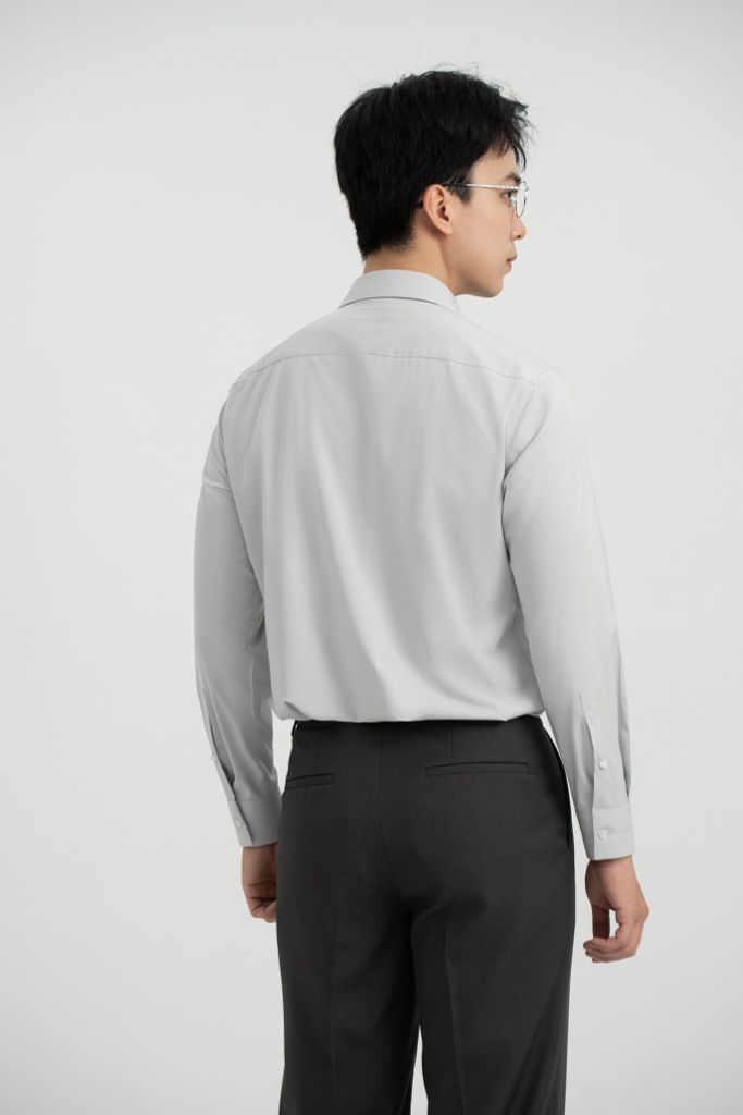 Áo Sơ Mi Dài Tay Classic Fit Generos 010126197MF Ghi AM222