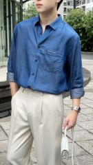 Áo sơ mi denim nam GENEROS cao cấp 010125254MF