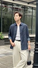 Áo sơ mi denim nam GENEROS cao cấp 010125254MF